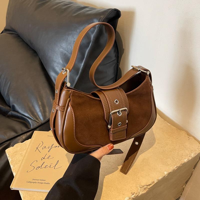 Today's Popular Niche Design Texture Bags, Autumn and Winter New Products, Retro Maillard Style Underarm Shoulder Crossbody Women's Bags
