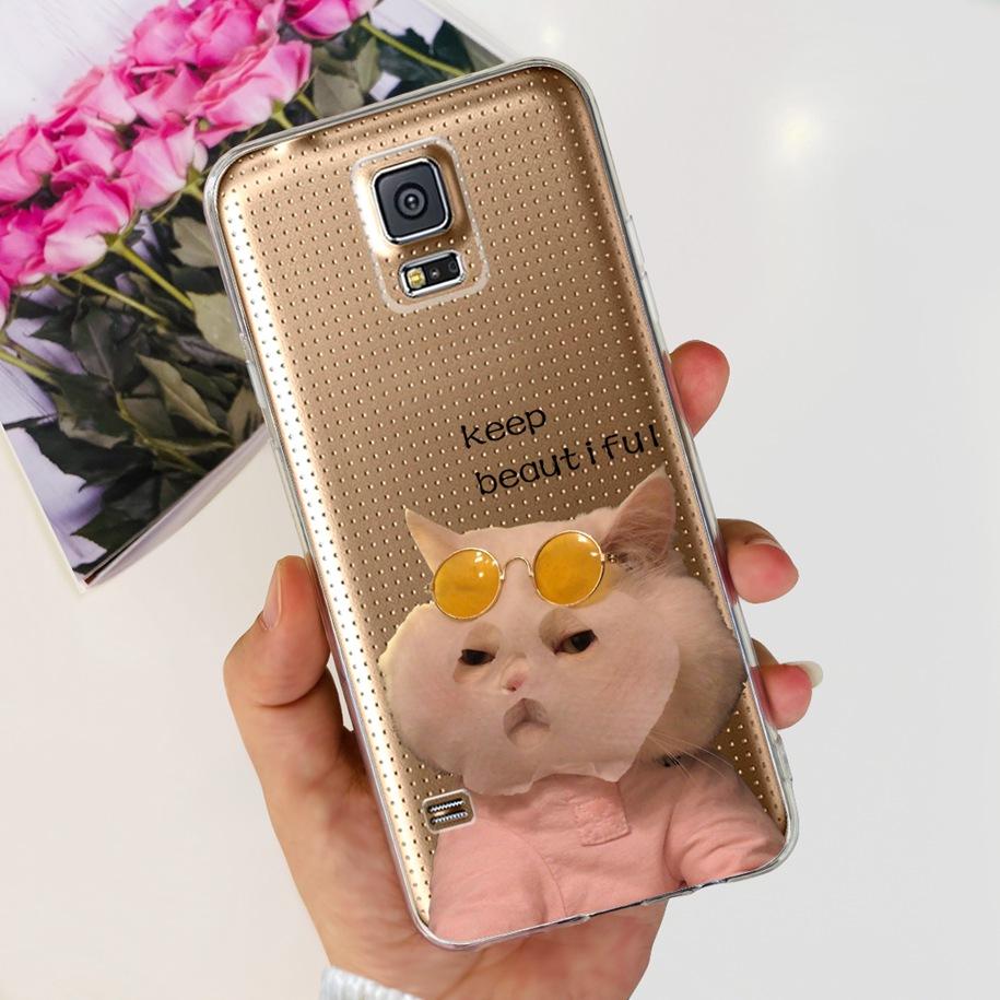 For Samsung Galaxy S5 Case G900F G900I i9600 S 5 Back Cover Cool Painted Soft Silicone Clear Phone Case For Samsung S5 Neo Coque