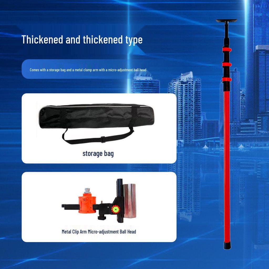Telescopic Infrared Leveling Rod Support Bracket for Woodworking and Ceiling