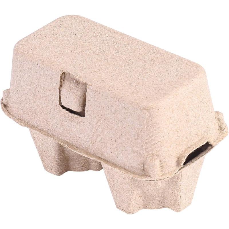 36 Stück Eierkartons Vintage Osterstil 2er-Behälter Stabile Natürliche Zellstoff-Kraftpapier-Halterboxen Aufbewahrung Frische Hühnereier