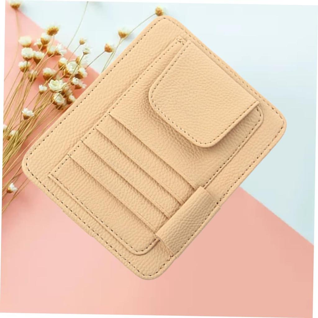 CRILSTYLEO Sunes Case Car Card Holder Car Glasses Folder Sunglasses Folder Wallet Auto Fastener Clip