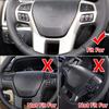Car Steering Wheel Trim Button Decoration Frame ABS Plastic Cover Sticker Interior Accessories For Ford Everest Ranger 2015-