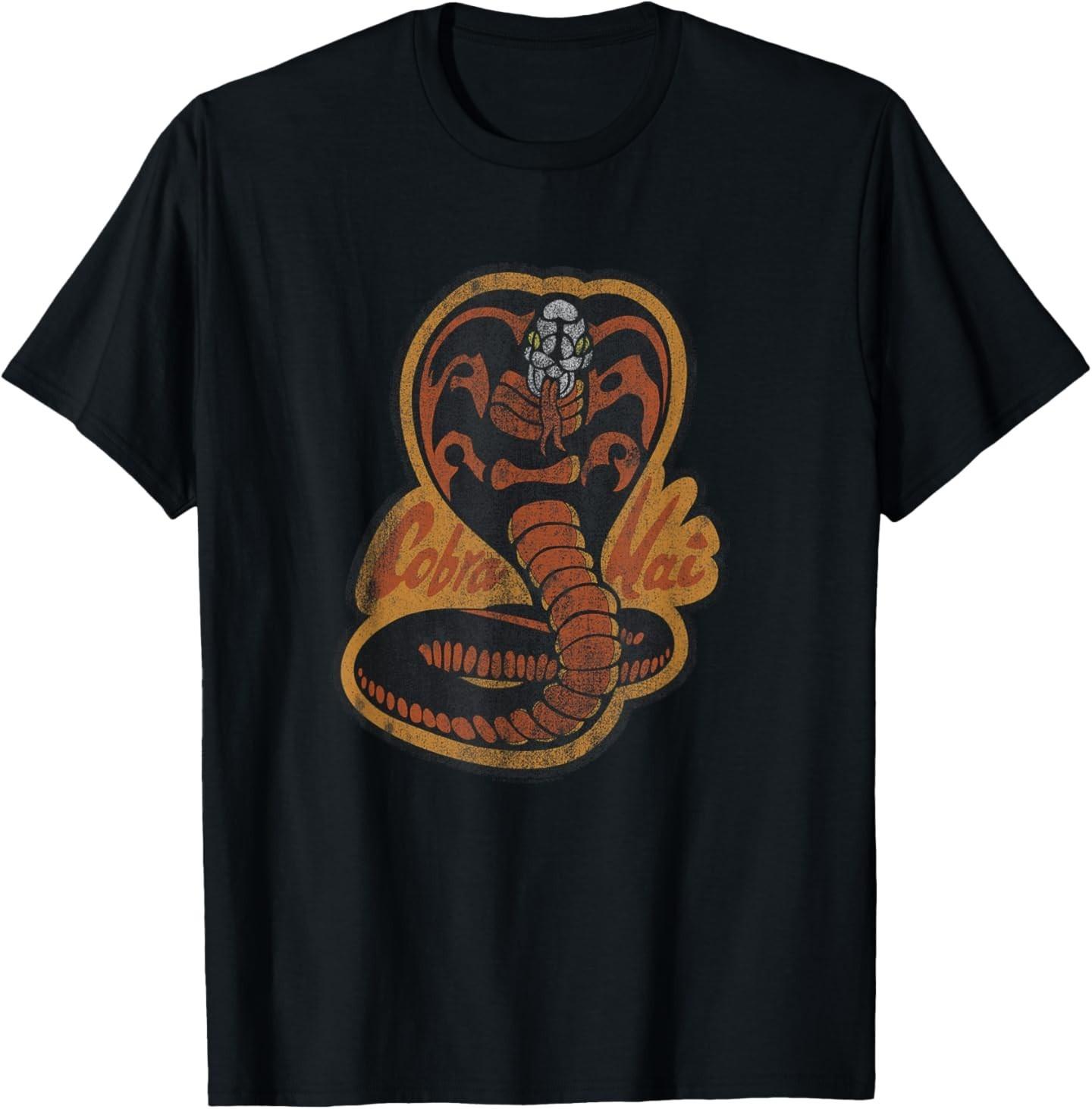 Cobra Kai Distressed Vintage Snake Logo TV Show T-Shirt S разноцветный