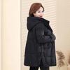 Thick Hooded Cotton Coat for Middle-Aged and Elderly Mothers Loose and Warm Cotton Jacket for Women