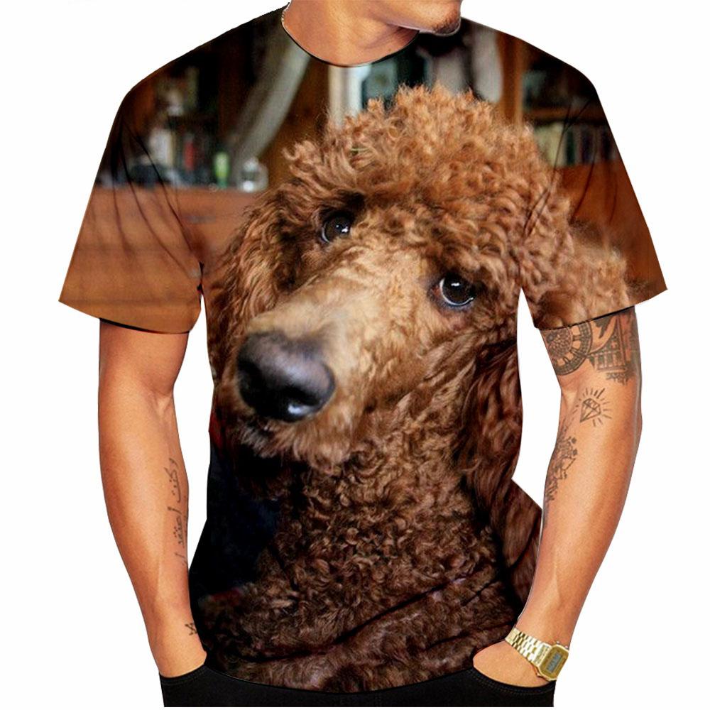 Kawaii Poodle Dog 3D Print Animal T-shirts Men Woman Fashion Streetwear Short Sleeve T Shirt Harajuku Tops Tees Kids Clothing