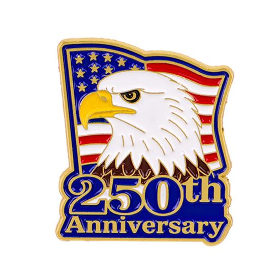 Liberty 250th Anniversary Commemorative Pin, American Flag Patriotic Lapel Brooch, Metal 250 Years Semiquincentennial Celebration Brooch for Men Women C