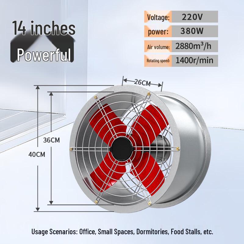 Aokewen 14-inch Industrial Duct Exhaust Fan