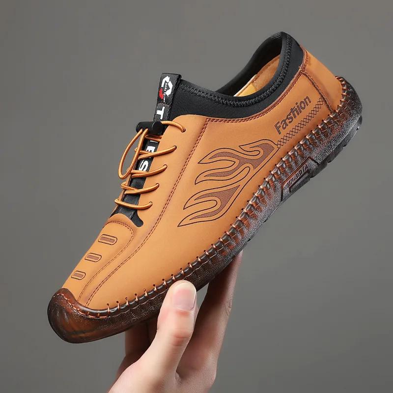 2024 Summer Men Sandal Hollow Casual Sneakers Male Outdoor Non-slip Beach Sandals Slip-On Casual Shoes for Man Soft Flat Shoes