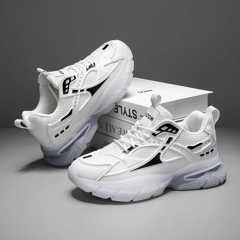 Herren Herbst Mesh Atmungsaktiver Tennis Sneaker Outdoor Dicke Sohle Rutschfest Trendige Lässige Laufschuhe Tenis Para Hombre