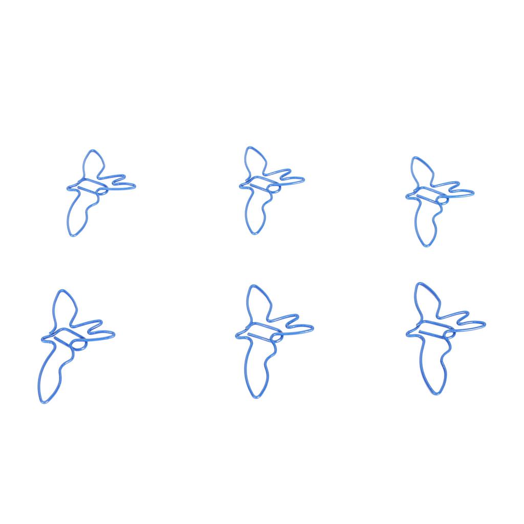 100pcs Blue Birds Paper Clips Creatively Cute Plated Metal Bookmark Paper Clips for School Office Library