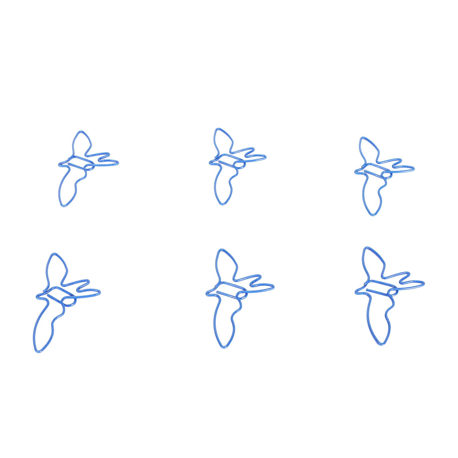 

100 шт. Синие птицы скрепки для бумаги Креативно милые Покрытые металлом закладки Скрепки для бумаги для школы офиса библиотеки