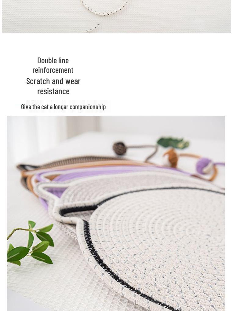 Influencer Cat Paw Woven Cotton Mat: Sleeping Pad & Scratching Post