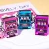 Retro Joystick Fruit Machine Keychain: Playable Spin Wheel Pendant Toy