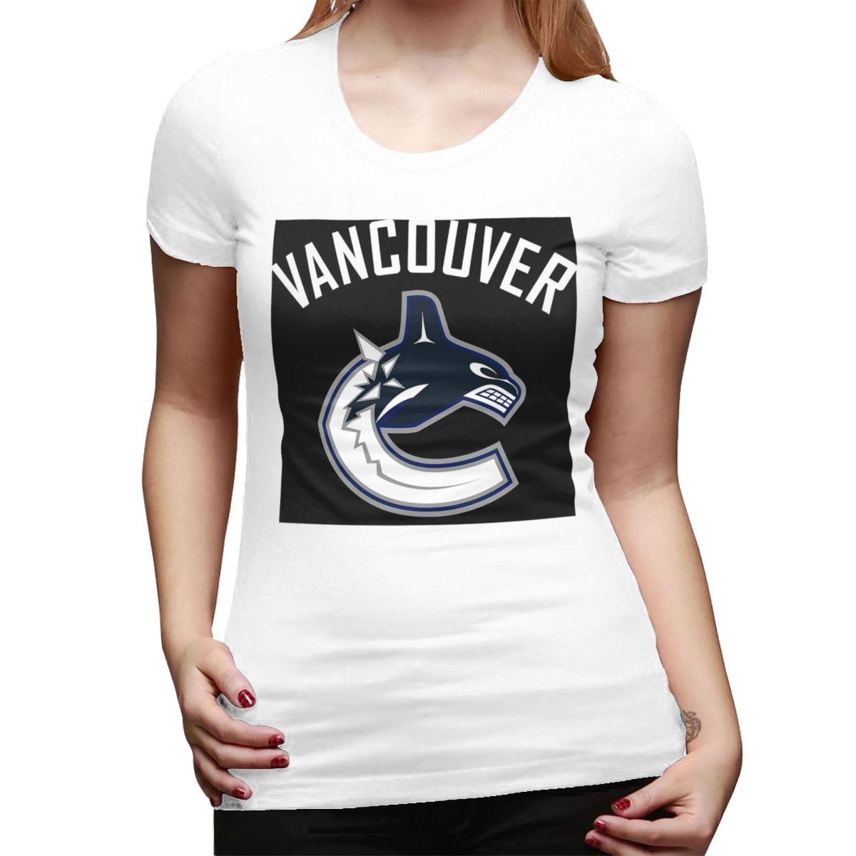 Vancouver Hockey Canucks Essential Active TShirt for Women Round Neck Streetwear T Shirts Womens Tees Short Clothes Tops S