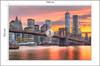 Photomural Lower Manhattan Skyline And Brooklyn Bridge Non-Woven 104x70.5