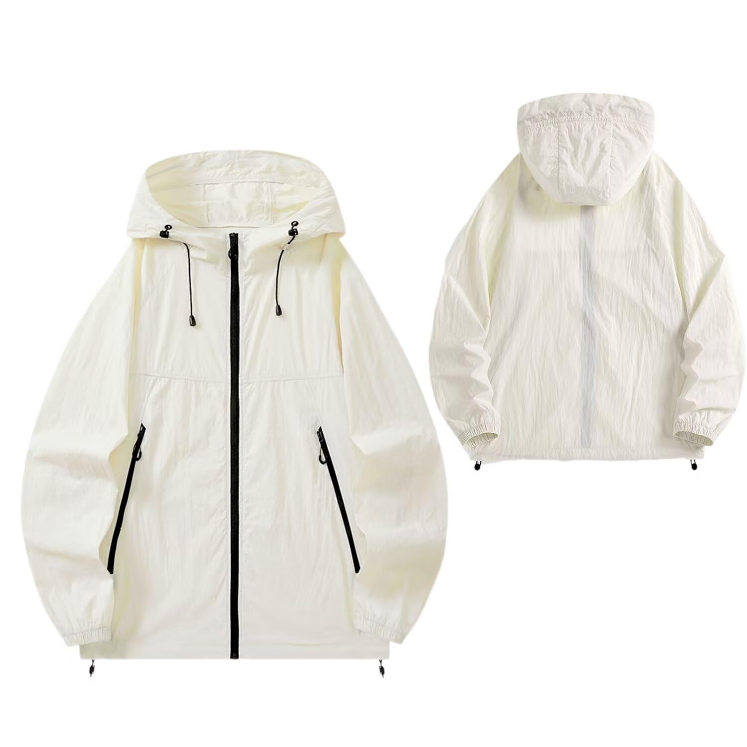 

Yucahype Long Sleeves with Hood Summer Cooling UV Rash Heatstroke Outdoor Farmwork Fan-Powered Workwear, (No Fan), Clothes, Water-Repellent,