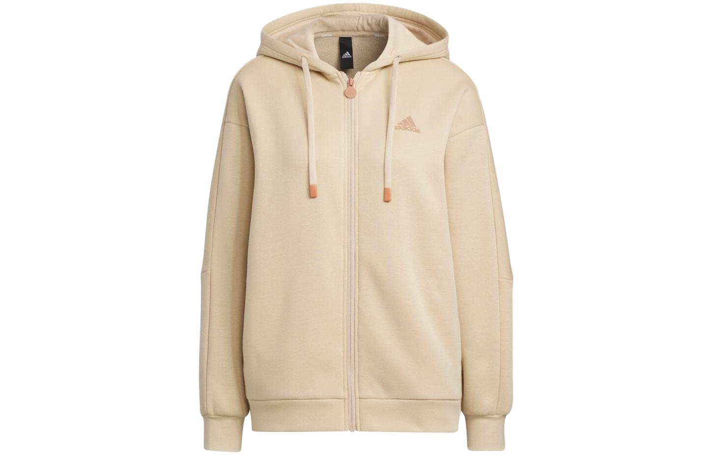 Adidas Jackets Women s Beige Hooded Moderate Other IK9893 L