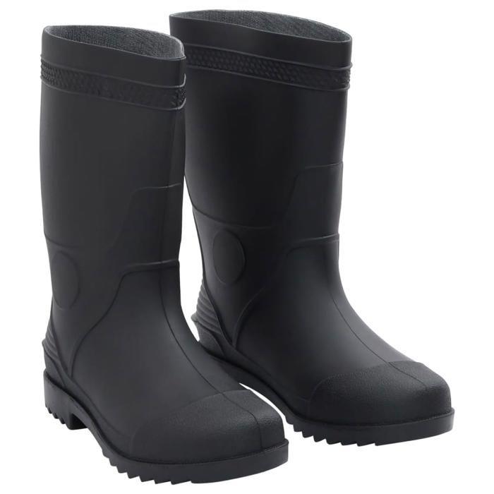 VidaXL Bottes de pluie noir taille 38-46 PVC