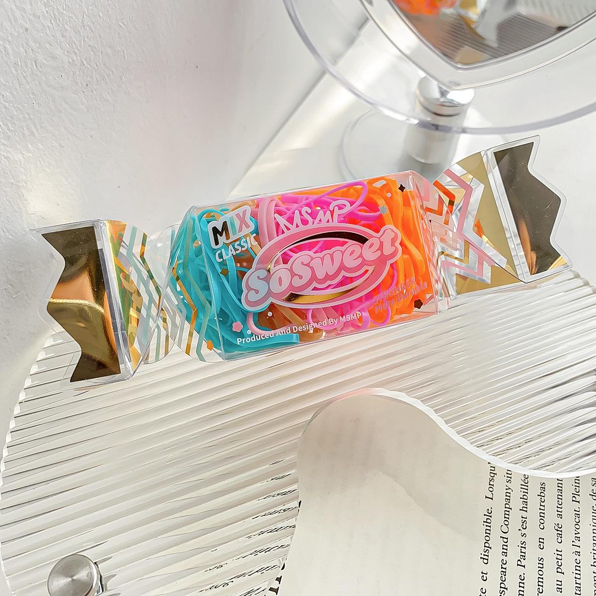 

Японские и корейские конфетные желейные резинки для волос: Детские расширенные цветные резинки