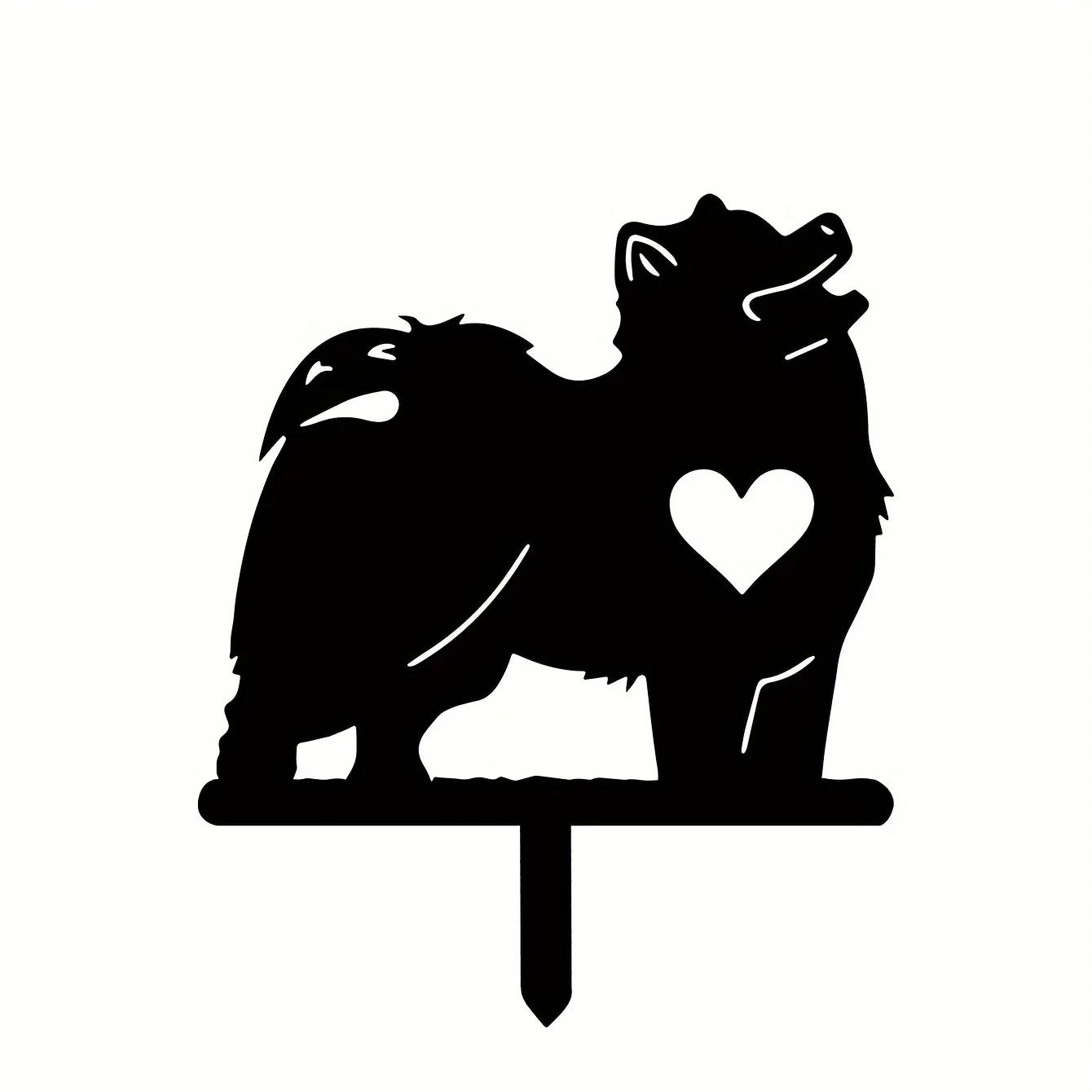 

Милый колышек для сада собаки, железный силуэт, металлический знак для двора, креативное украшение для сада на открытом воздухе для двора и увековечивания памяти домашних животных светло-серый