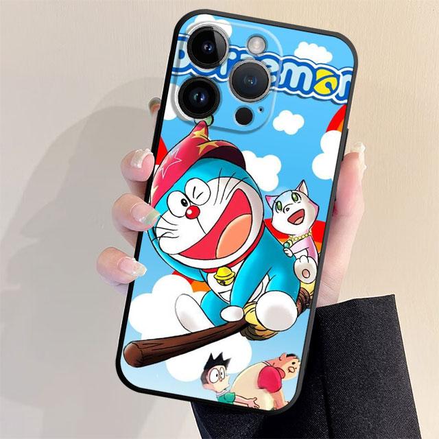

Чехол для телефона для iPhone XR XS X 12 Mini 8 11 13 Pro Max 6s SE 7 14 Plus 12pro 13pro аниме Doraemon, милый силиконовый чехол, матовый iPhone 5 5s SE
