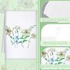 Bencailor 4 Pcs Floral Kitchen Towels Wildflower Print Flower Plants Embroidered Absorbent Dish Towels Housewarming Gift for Autumn Fall Bathroom