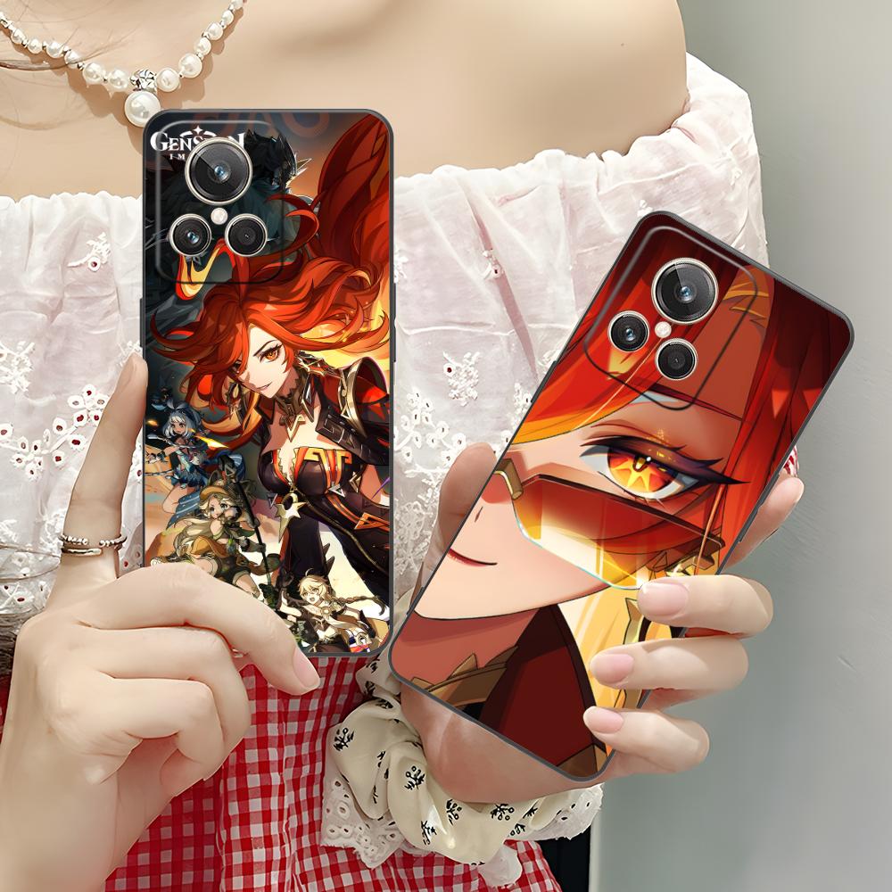 Game GI Mavuika Matte TPU Mobile Phone Case for Realme 15 14 13 12 11 10 9 Pro Plus T i Lite 5G Colorful Printing Cover