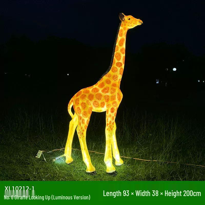 Outdoor Fiberglass Giraffe Sculptures