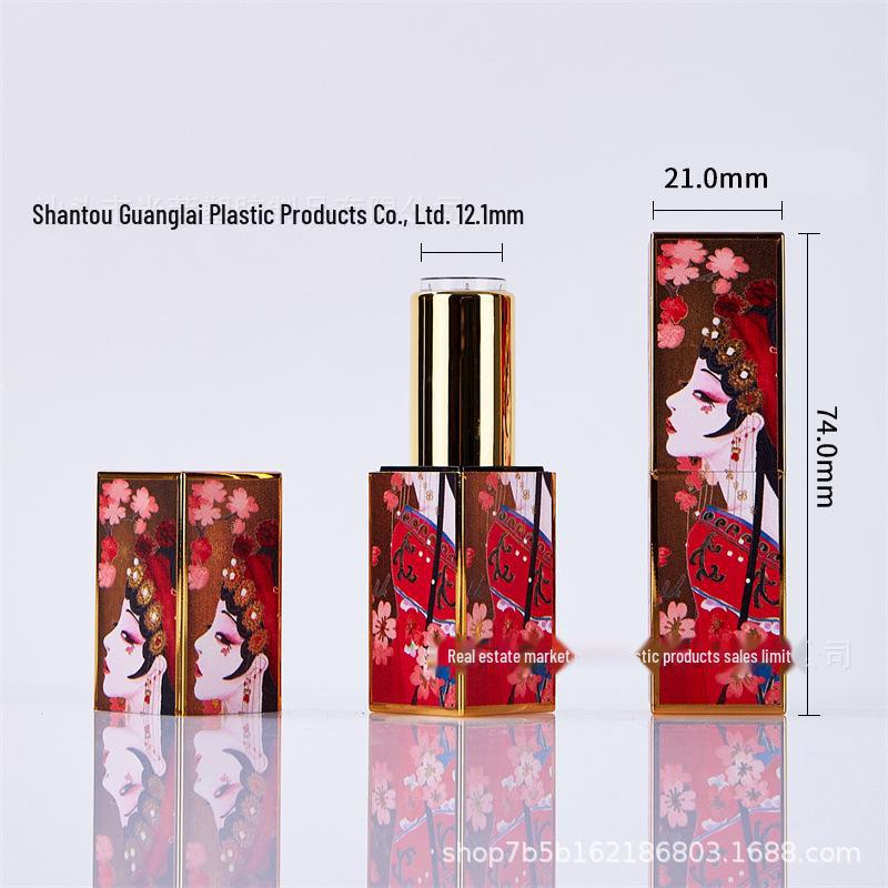 Peking Opera 3D Printed Magnetic Lipstick Tube - Decorative Makeup Packaging 
