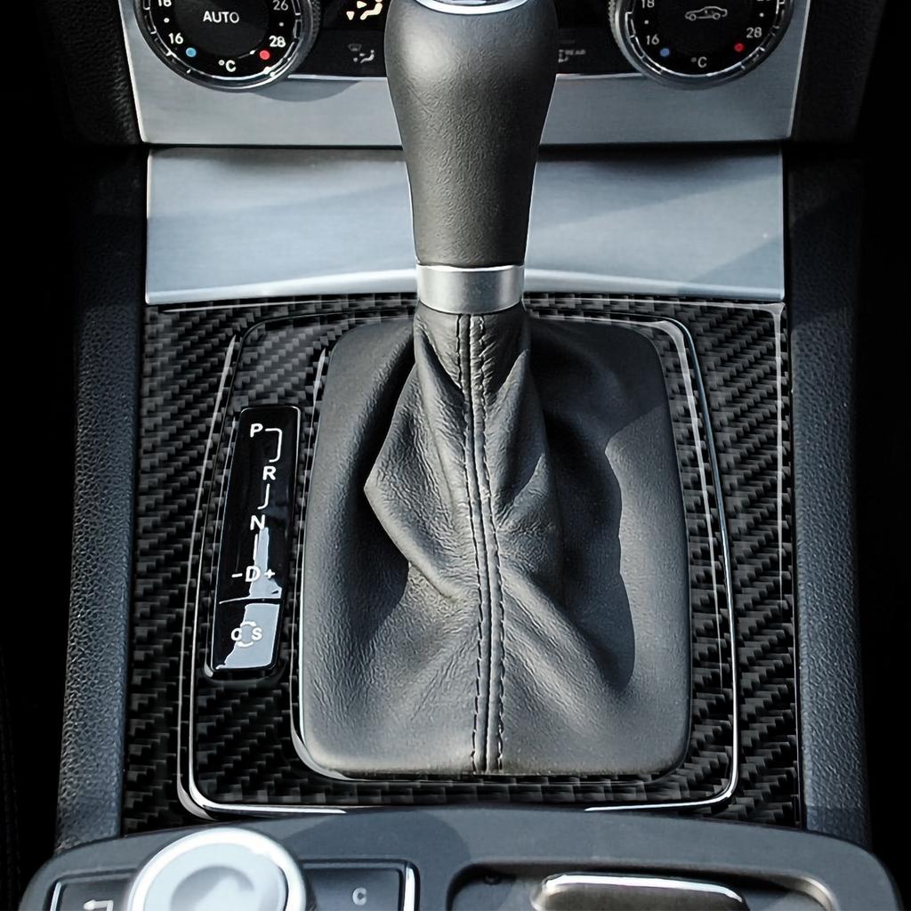 Car Gear Shift Sticker Carbon Fiber For Benz C Class W204 2007 2008 2009 2010 2011 2012 2013 Decoration
