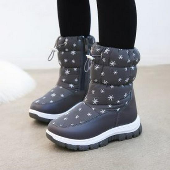 Kinder Winter Mid-Calf Schneestiefel - Dicke Sohle, Warm, Wasserdicht, Plus Samt.