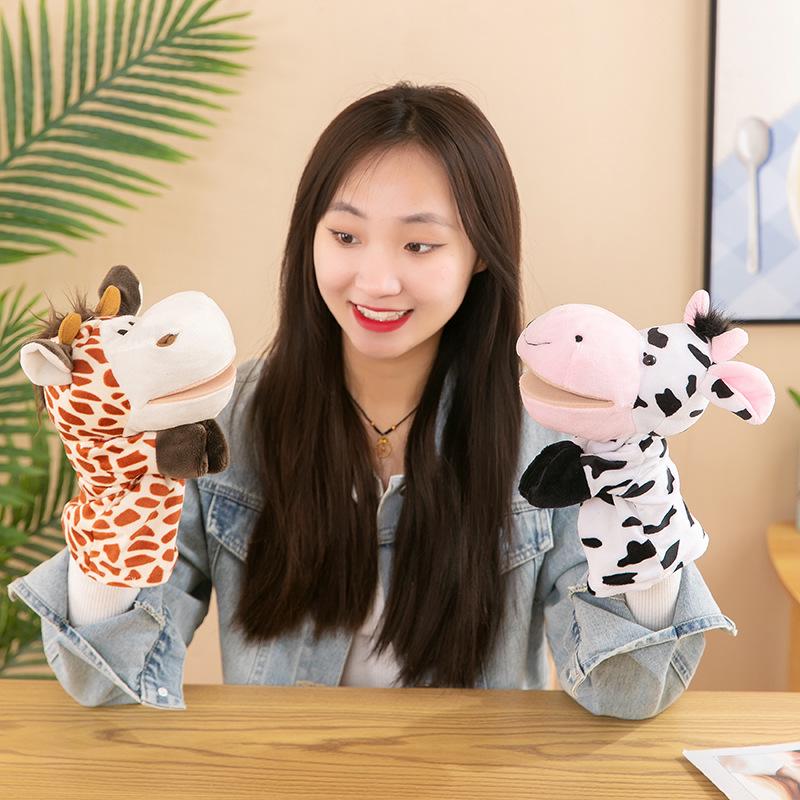 Interactive Animal Hand Puppet for Storytelling - Plush Toy with Movable Mouth