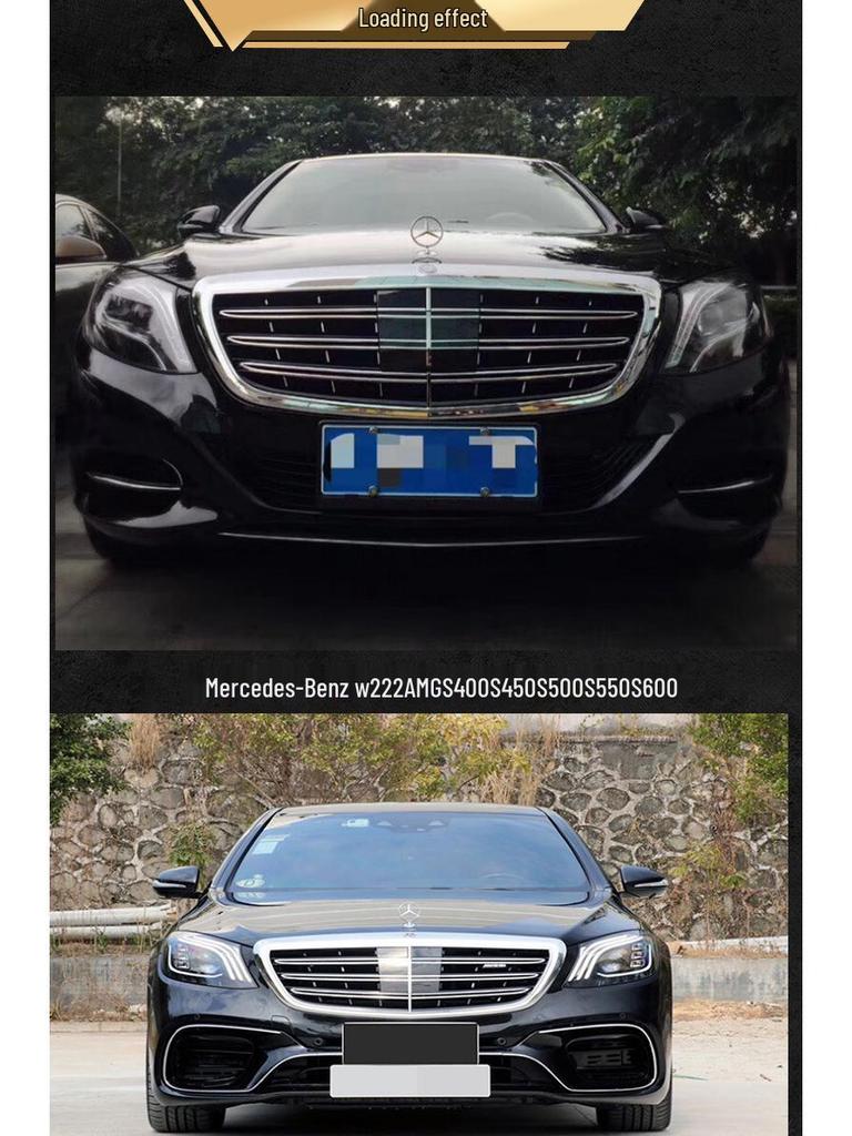 AMG Front Grille Compatible with Mercedes-Benz W222: S300, S350, S400, S500