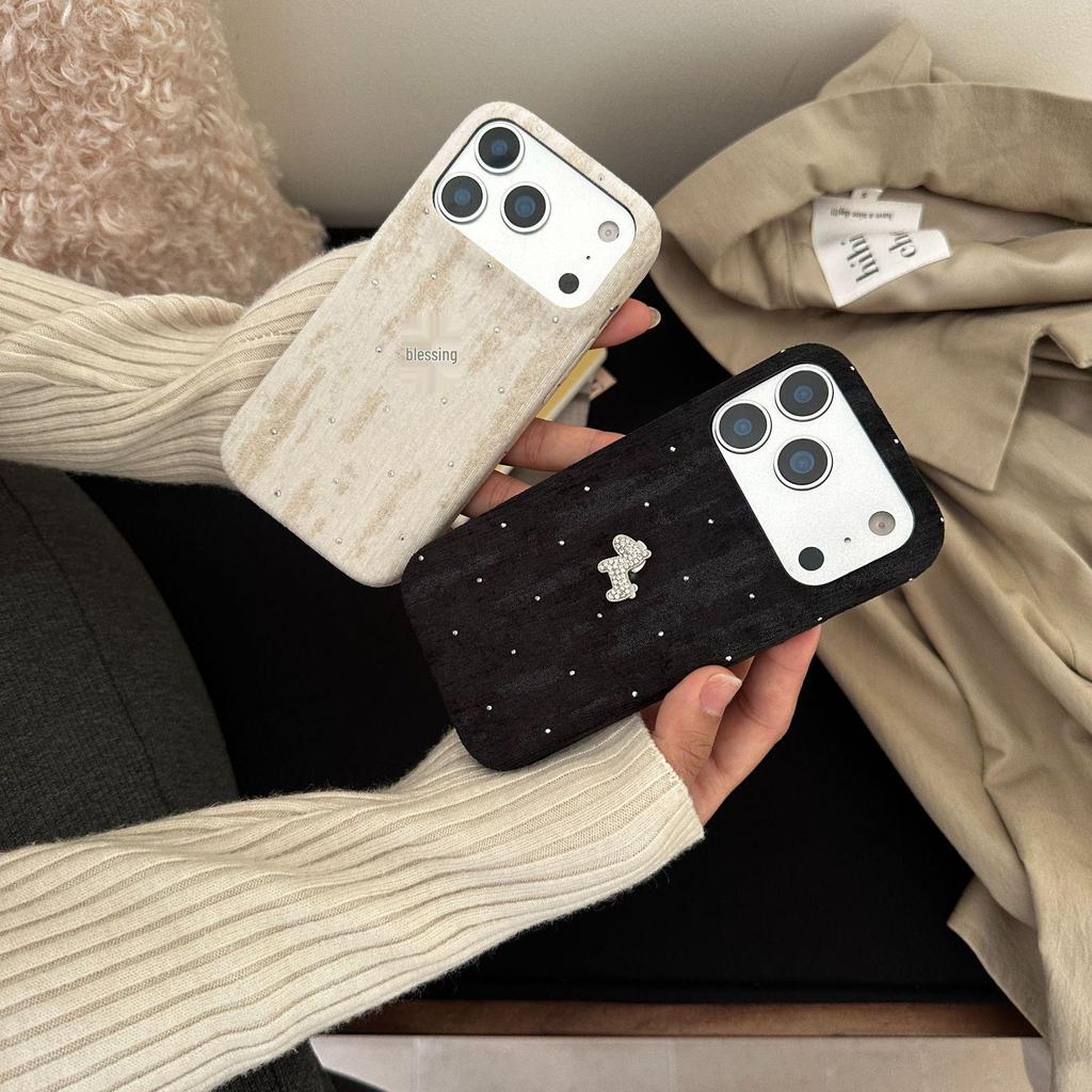 Velvet Starry Rhinestone Horse iPhone Case for 17 Pro/16 Pro Max/15/14 - Full Coverage Autumn Edition