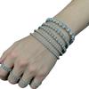 Moissanite Inlaid Sterling Silver Tennis Bracelet - Hip Hop Light Luxury Style