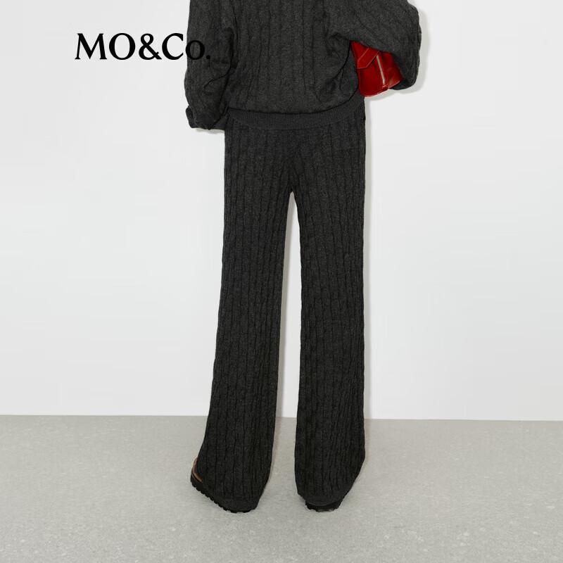 MO&Co. 2024 Winter Acetate Cashmere Knit Straight-Leg Pants