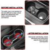 2Pcs Car Coaster Non-Slip Pad Water Cup Holder Mat For Ford STRACING Focus Mustang Fiesta Kuga MK7 MAX Mondeo Escape Accessories