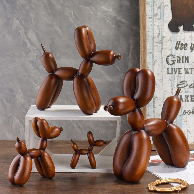 Nordic Creative Resin Balloon Dog Figurines - Home & Wine Cabinet Decor