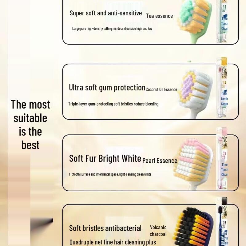 Lion Fine Tooth Clean Wide & Thin Toothbrush (2-Pack)