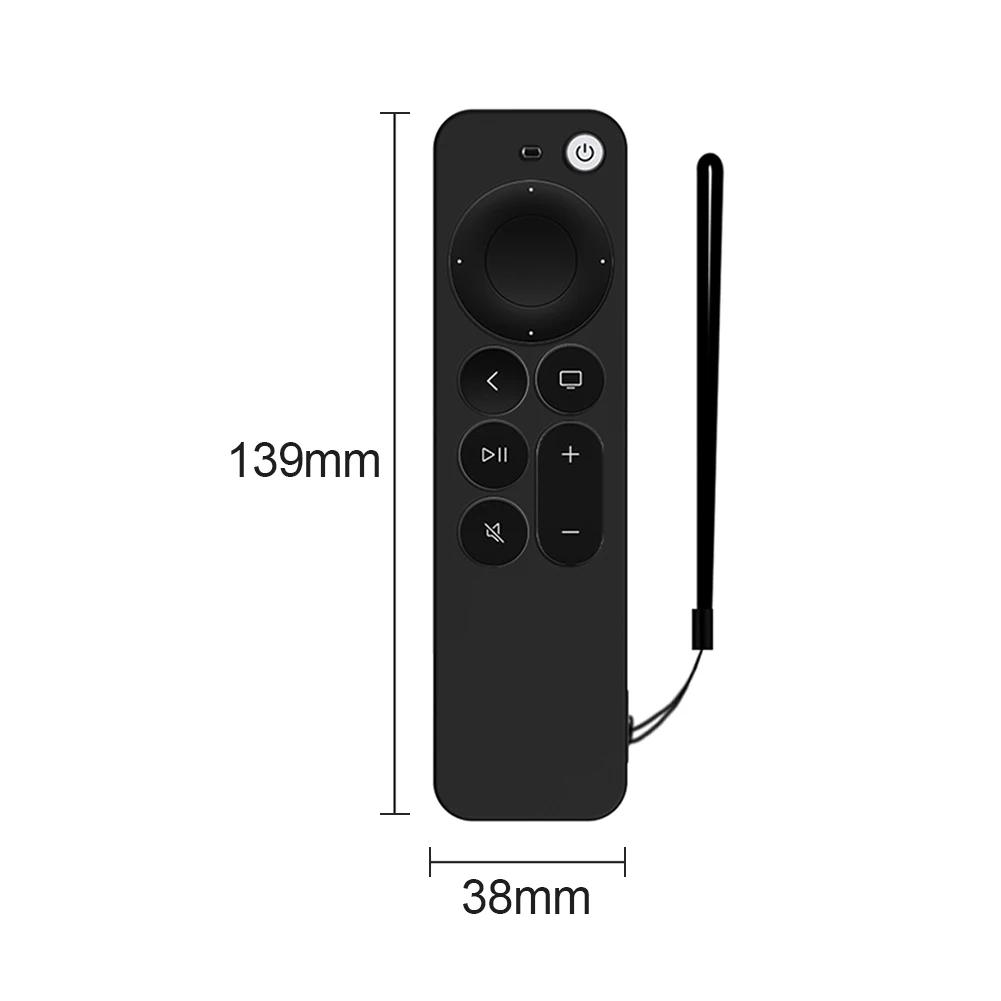 

Protective Case Remote Control Shockproof Protection for Apple TV 4K Portable Silicone Remote Control Cover Anti-Fall чорний