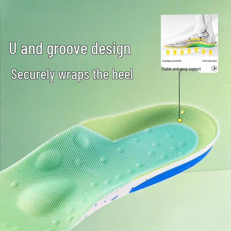 Women's High-Elastic Arch Support Insoles: Breathable, Shock-Absorbing, Odor-Proof Pads for Flat Feet Correction.