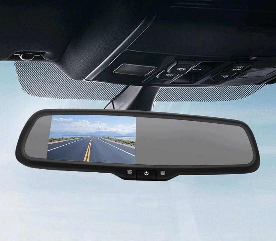 Atyhao Rearview Mirror Monitor Digital Inner Mirror Digital Inner Mirror Backup Camera Rear View Recorder Car Rearview Mirror Monitor 2 Channels Auto