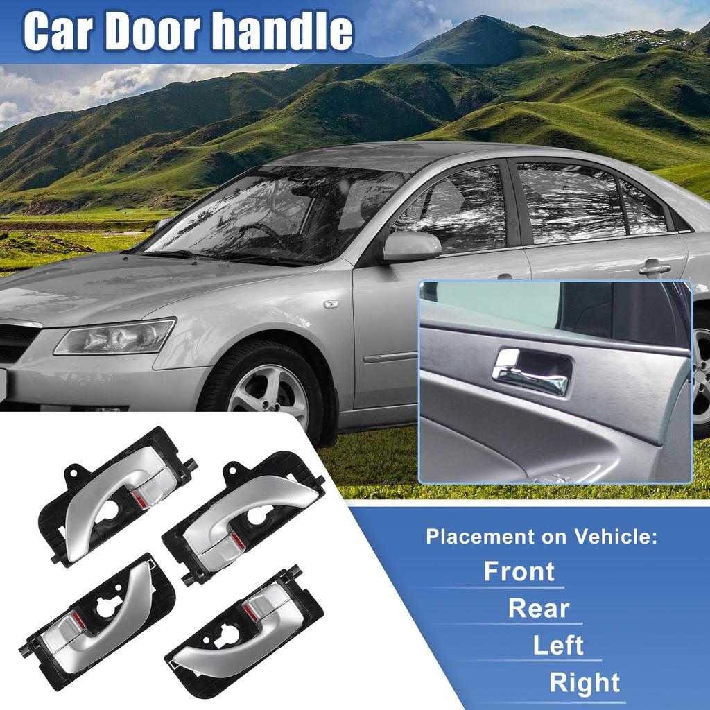 X AUTOHAUX Interior Door Front and Left and Right Side Pull Handles for Hyundai Sonata Part Number 1 Set Handles, Rear, 2005-2008, 826103K020GU,