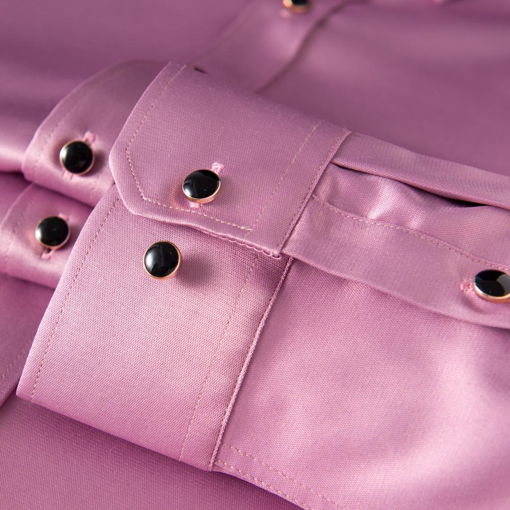 Men's Wrinkle Free Dress Shirts for Old Money Man Luxury 4-Way Stretch Long Sleeve Formal Diamond Button Up Wedding Prom Shirt