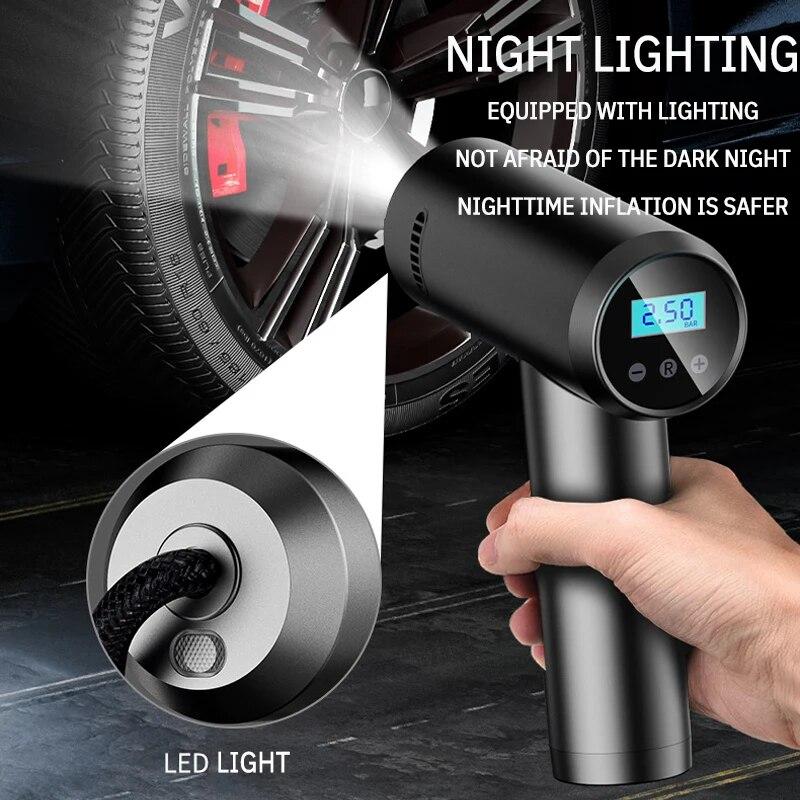 1 PC Handheld Wireless Car Inflation Pump Mini Portable Charging Bicycle Electric Vehicle Tire Inflator