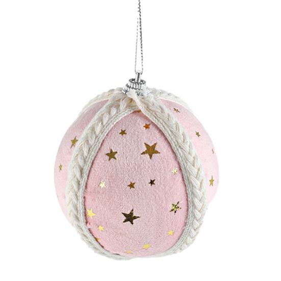Starry Knit Christmas Ornaments Decorative Foam Balls DIY Craft Festive Tree Decor with Hanging Loop