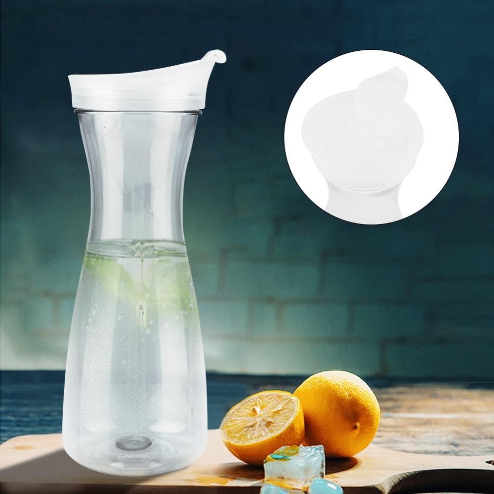 Transparent Water Pitcher Round Base Water Carafe Reusable Beverage Pitcher Party 1100ml