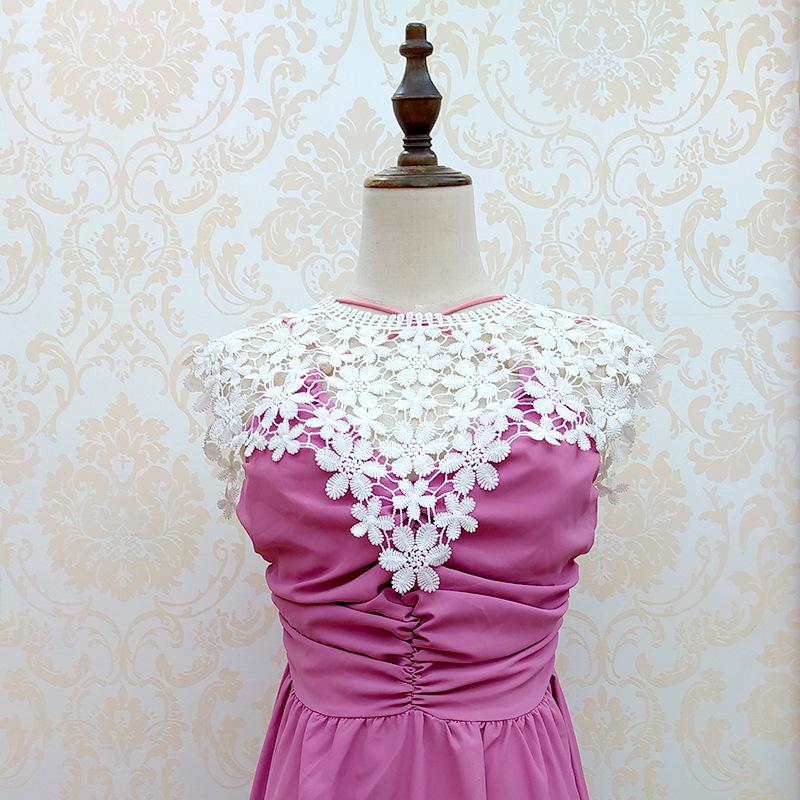 

Fake Collar Women S Versatile Small Shawl Lace Plum Blossom Hollowed Out Exquisite Embroidery Simple Back Buckle Multi-Color Vest белый
