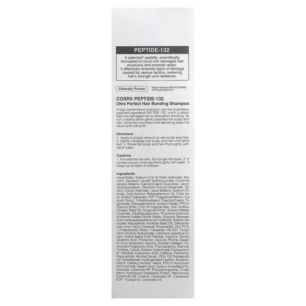 COSRX Peptid 132, Ultra Perfect Hair Bonding Shampoo, Für Alle Haartypen, 200ml (6,76 fl oz)
