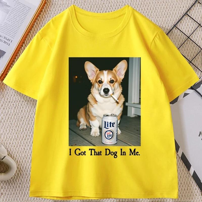 

I Got That Dog in Me Tshirt Causal Round Neck Corgi Mom Funny Dog Printed Women Tshirt Funny Meme Tshirt Vintage Short Sleeve S